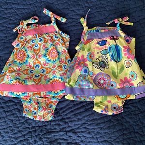 Pair of Hanna Andersson dresses 0-3